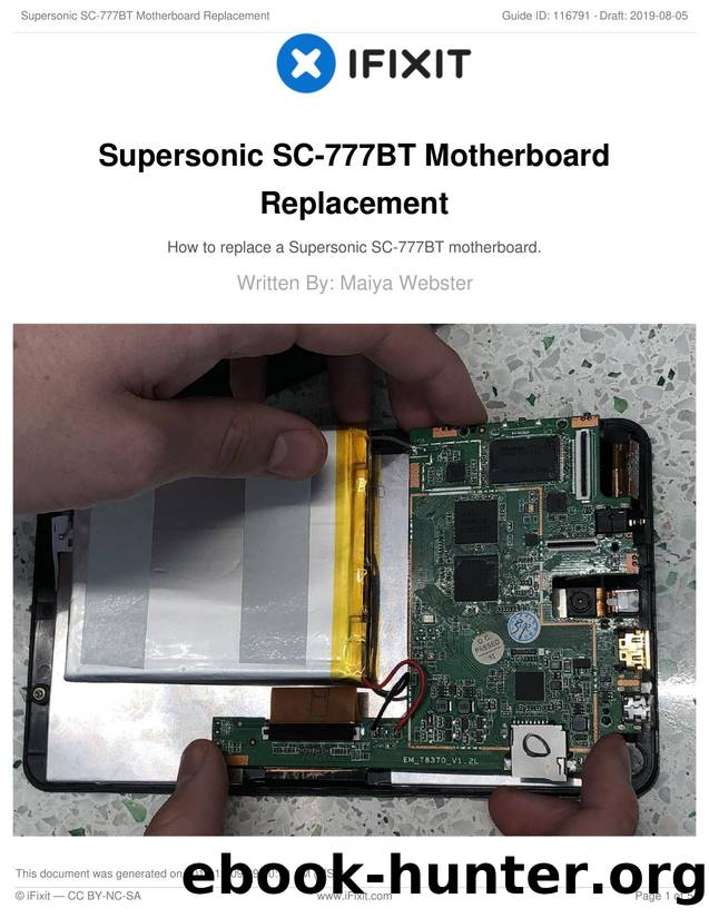 Supersonic SC-777BT Motherboard Replacement by Unknown