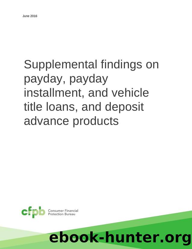 Supplemental Report 060116 by Consumer Financial Protection Bureau