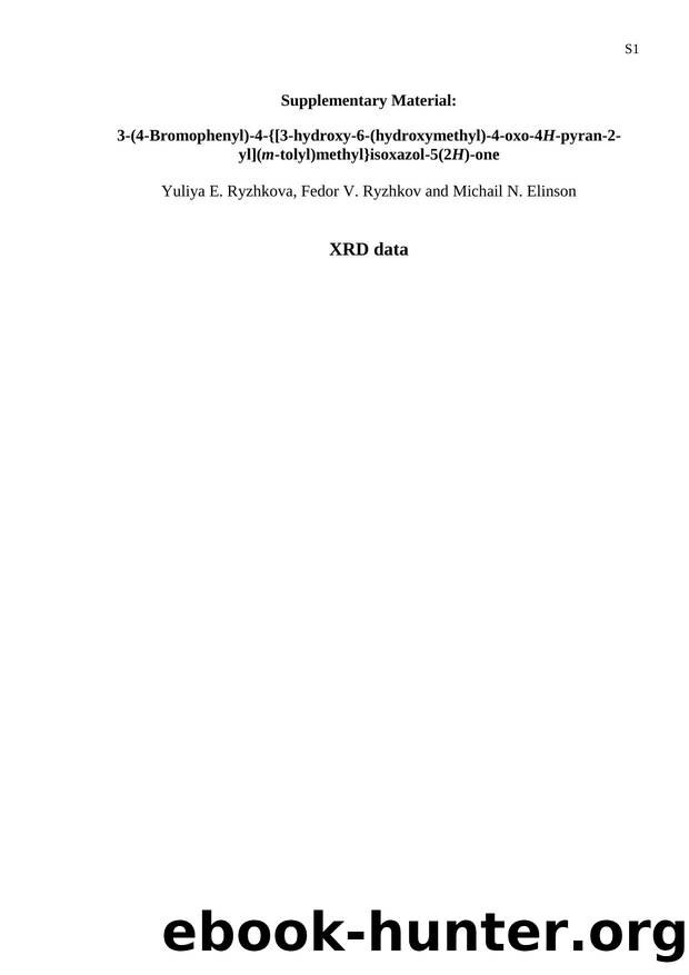 Supplementary Material (XRD) by Yuliya