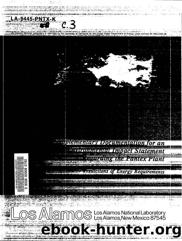 Supplementary documentation for an environmental impact statement regarding the Pantex Plant   predictions of energy requirements  None by LANL Research Library LWW Project