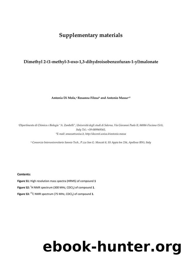 Supplementary material by Massa