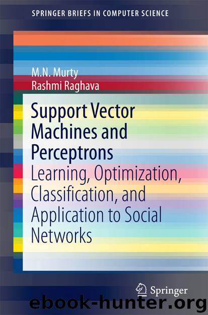 Support Vector Machines and Perceptrons by M.N. Murty & Rashmi Raghava