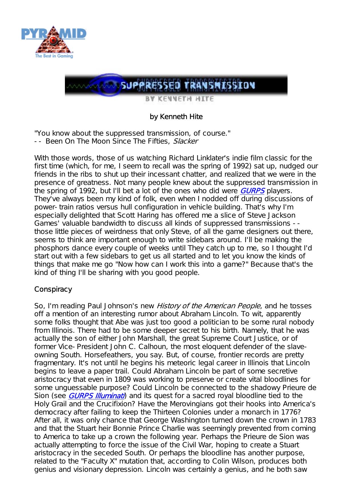 Suppressed Transmission by The Complete Series