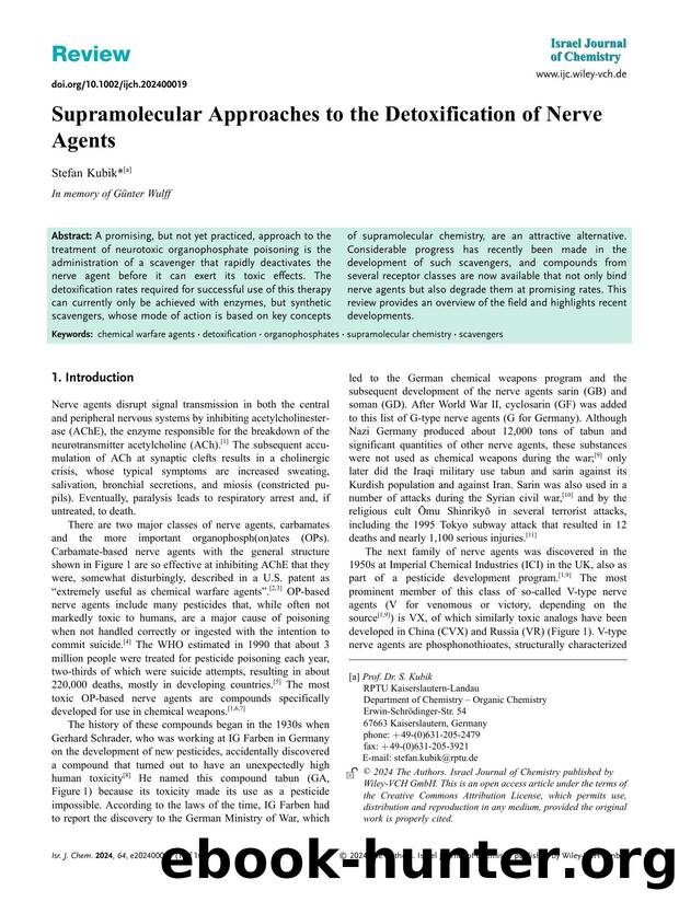Supramolecular Approaches to the Detoxification of Nerve Agents by Unknown
