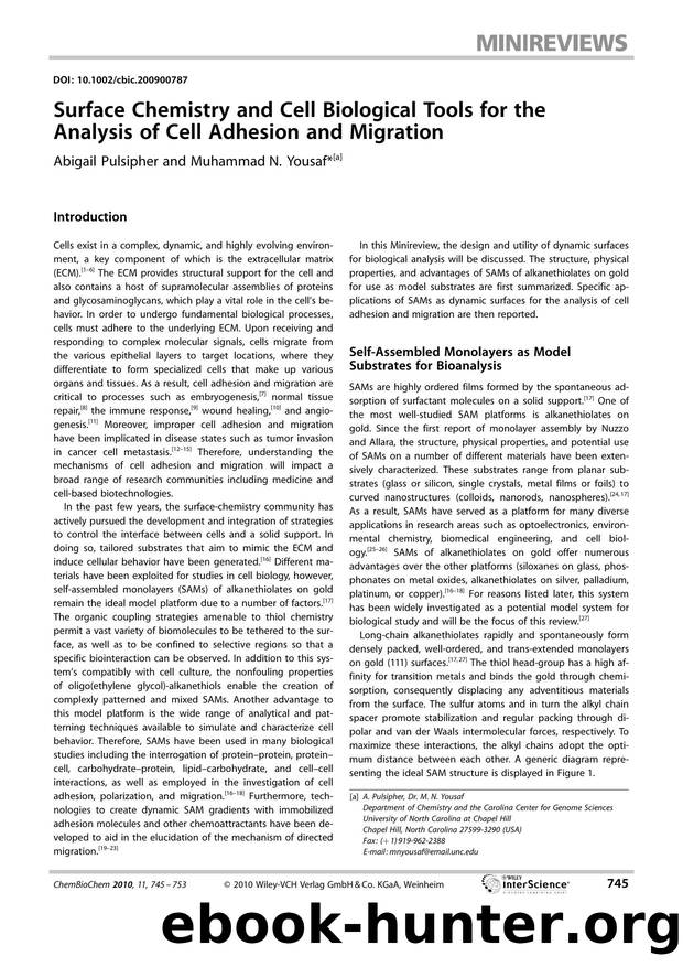 Surface Chemistry and Cell Biological Tools for the Analysis of Cell Adhesion and Migration by Unknown