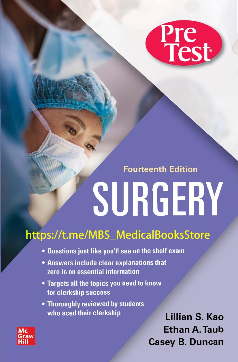 Surgery PreTest Self-Assessment and Review, Fourteenth Edition by Unknow