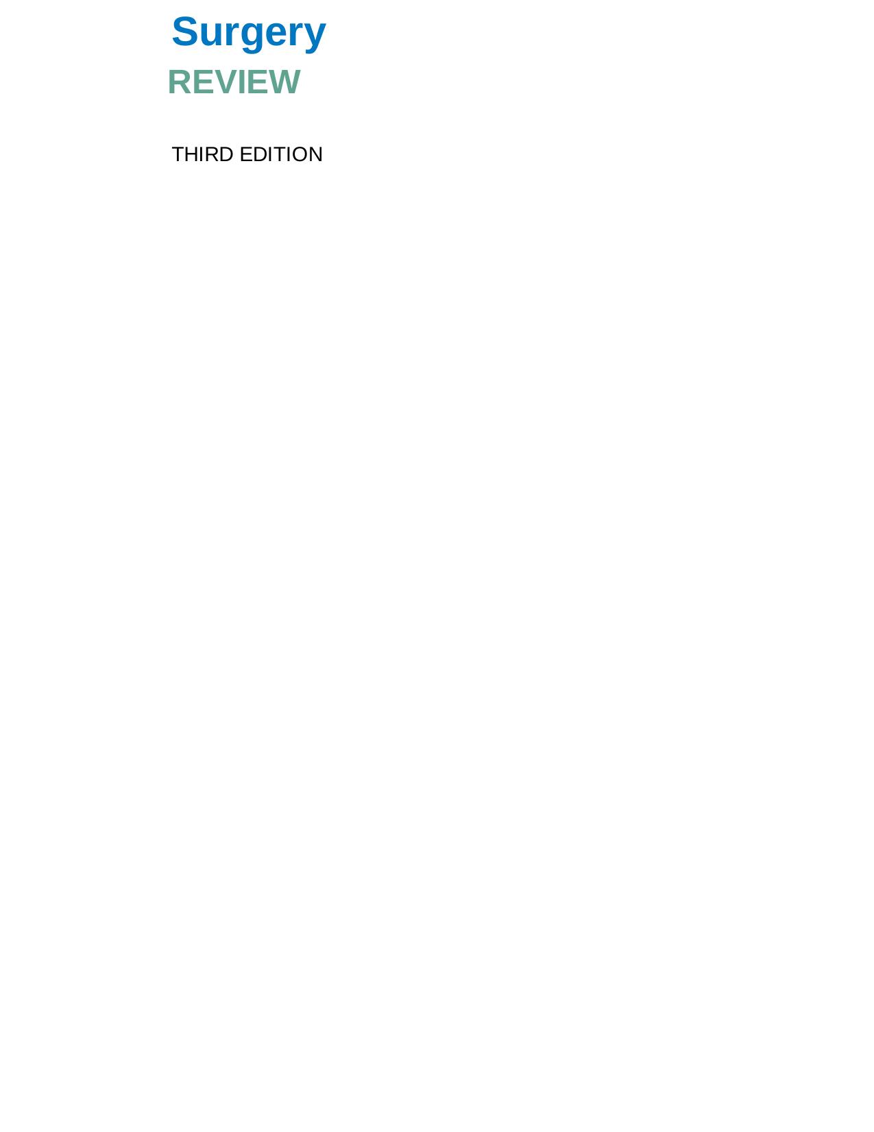 Surgery Review by Martin A. Makary MD Michol Cooper