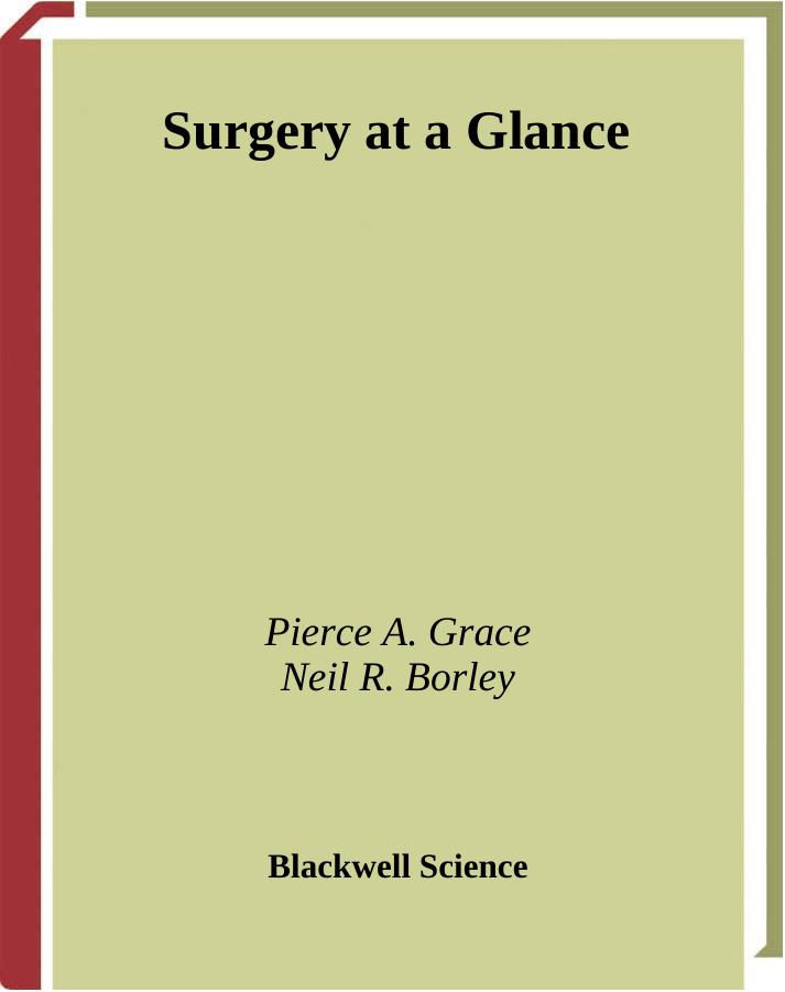 Surgery at a Glance by Pierce A. Grace Neil R. Borley