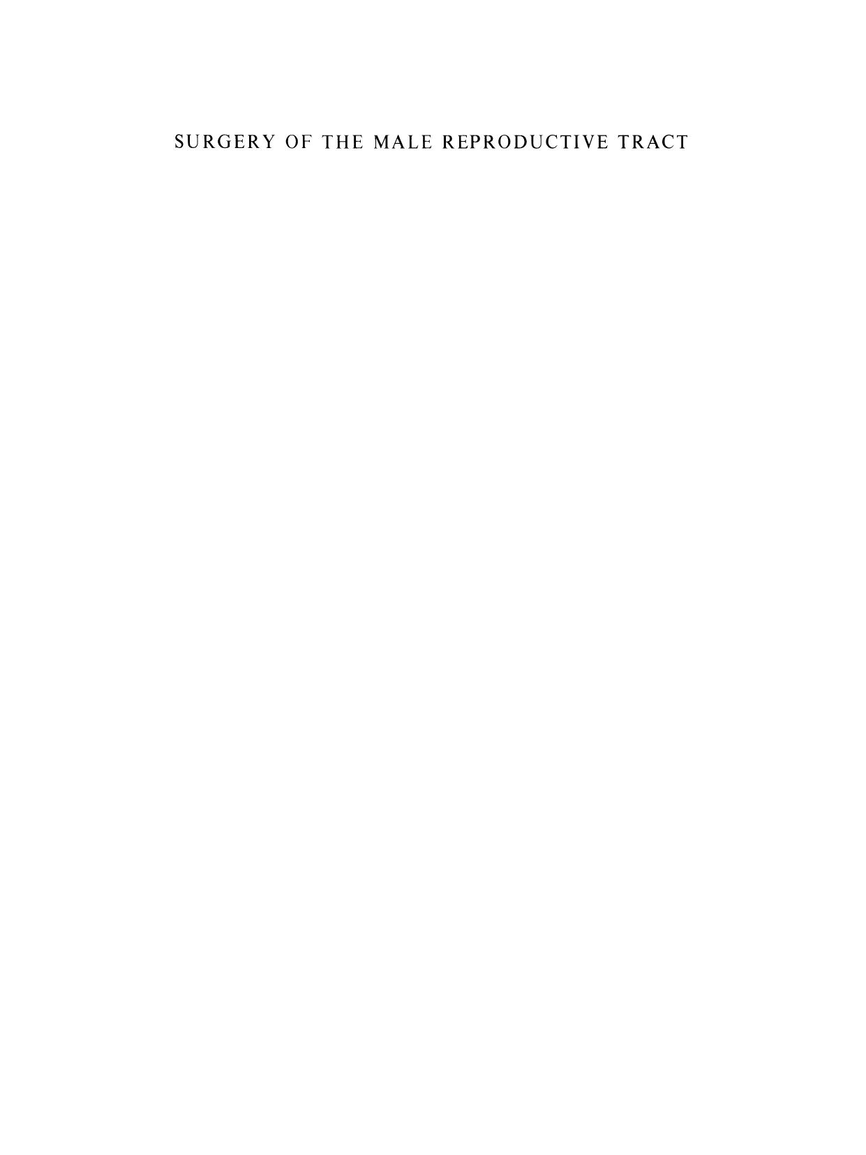 Surgery of the Male Reproductive Tract by E. S. E. Hafez (auth.) L. I. Lipshultz J. N. Corriere Jr. E. S. E. Hafez (eds.)