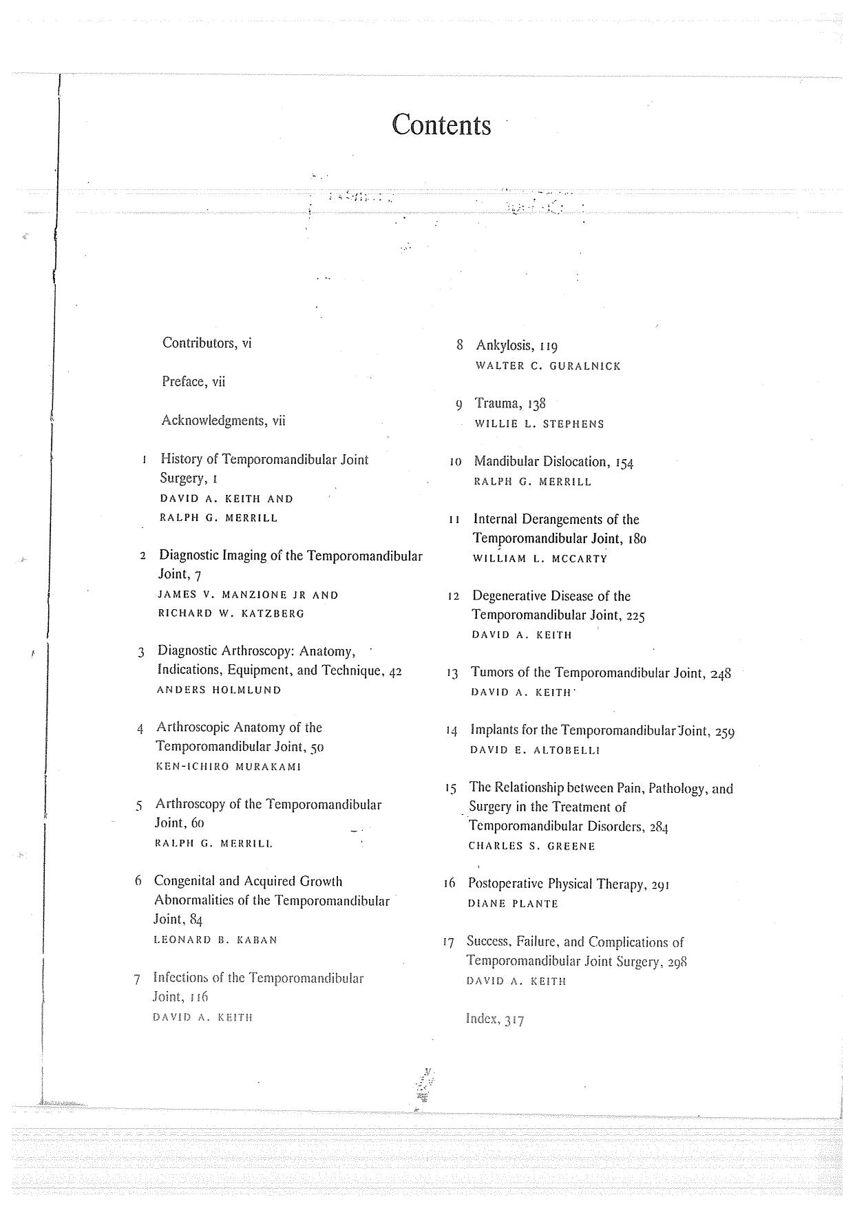 Surgery of the Temporomandibular Joint by David Alexander Keith