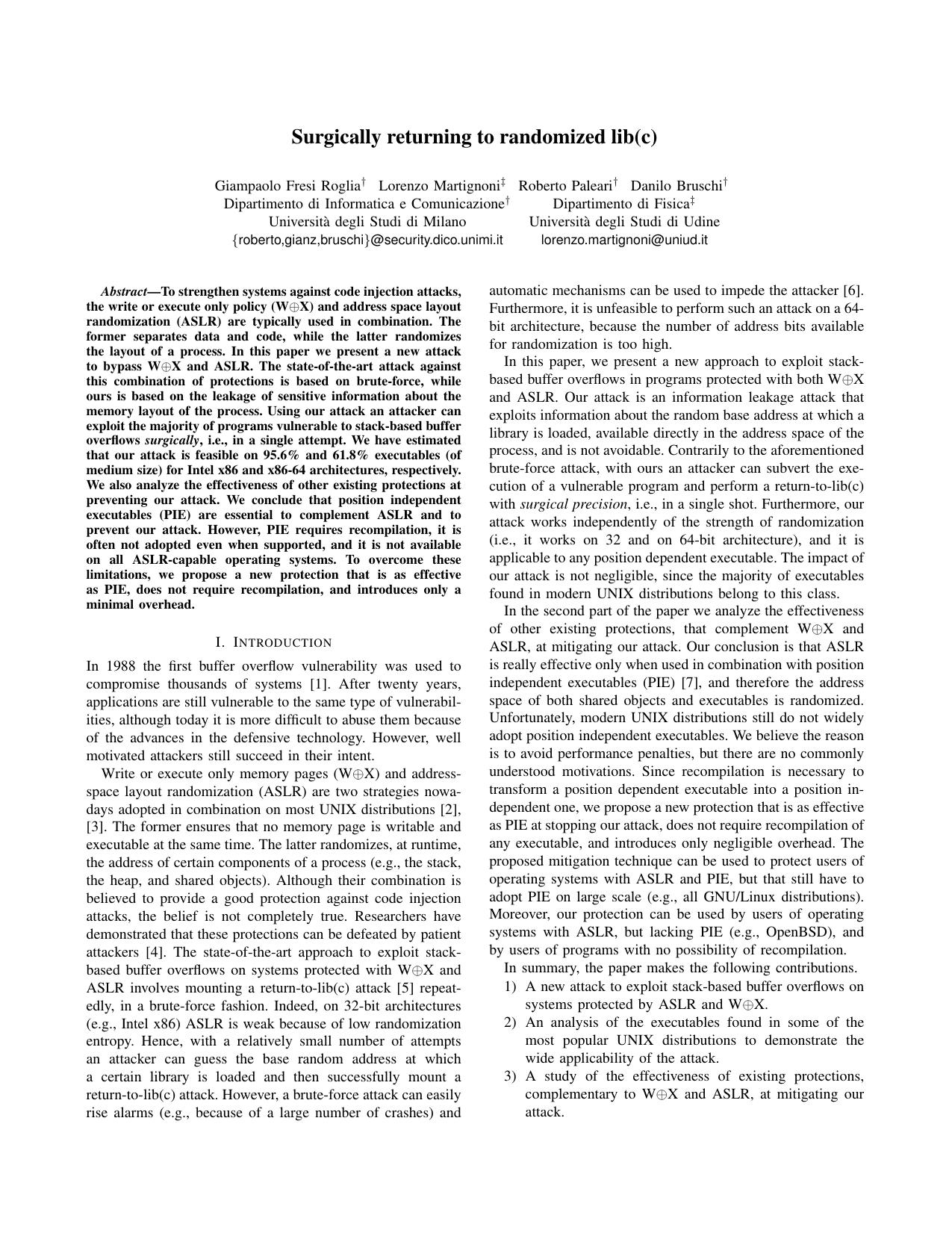 Surgically returning to randomized lib(c) by Unknown