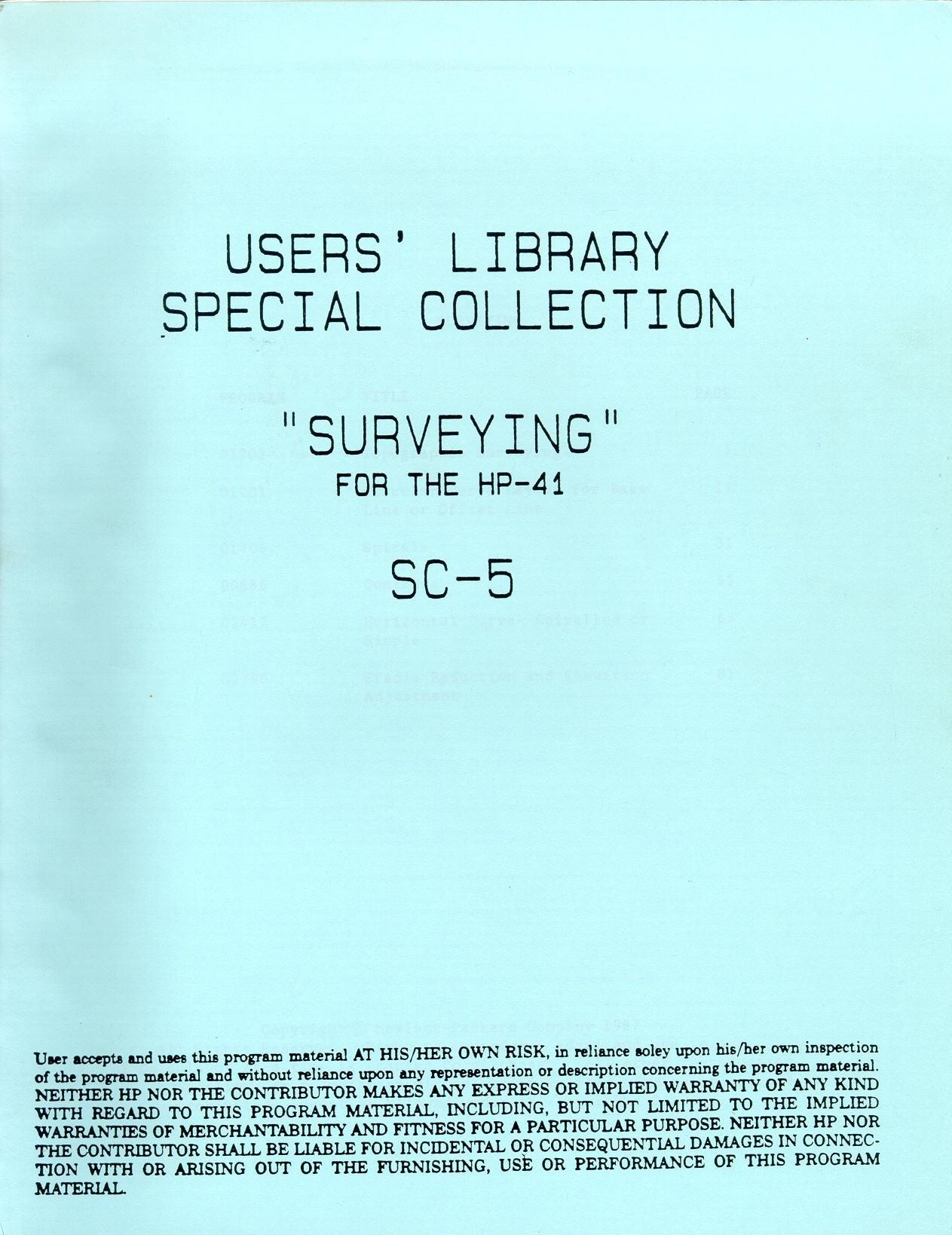 Surveying Special Collection by -