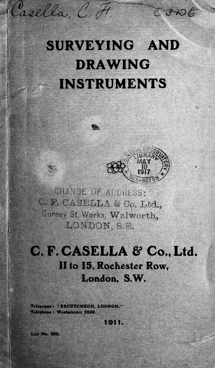 Surveying and Drawing Instruments by C.F. Casella & Co. Ltd