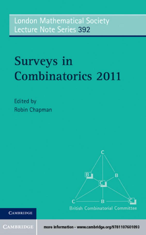 Surveys in Combinatorics 2011 by Robin Chapman