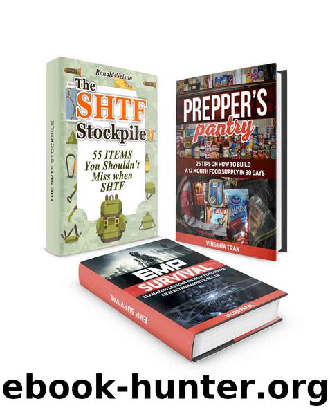 Survival Box Set: 55 Items You Shouldn't Miss When SHTF + 25 Tips on How to Build a 12 Month Food Supply and 33 Amazing Lessons on How to Survive an ElectroMagnetic ... Stockpile, Prepper's Pantry, emp survival) by Ronald Nelson & Virginia Tran & Jacob Patel