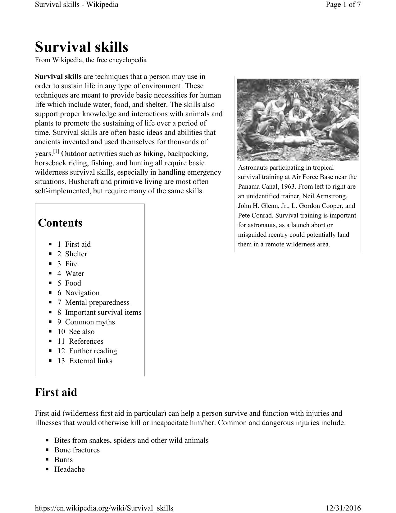 Survival Skills-2016 by Unknown
