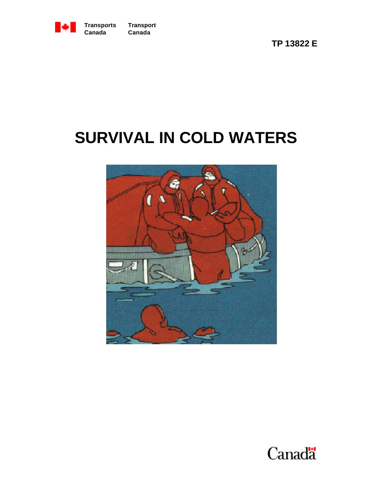 Survival in Cold Waters by Dr. C. Brooks