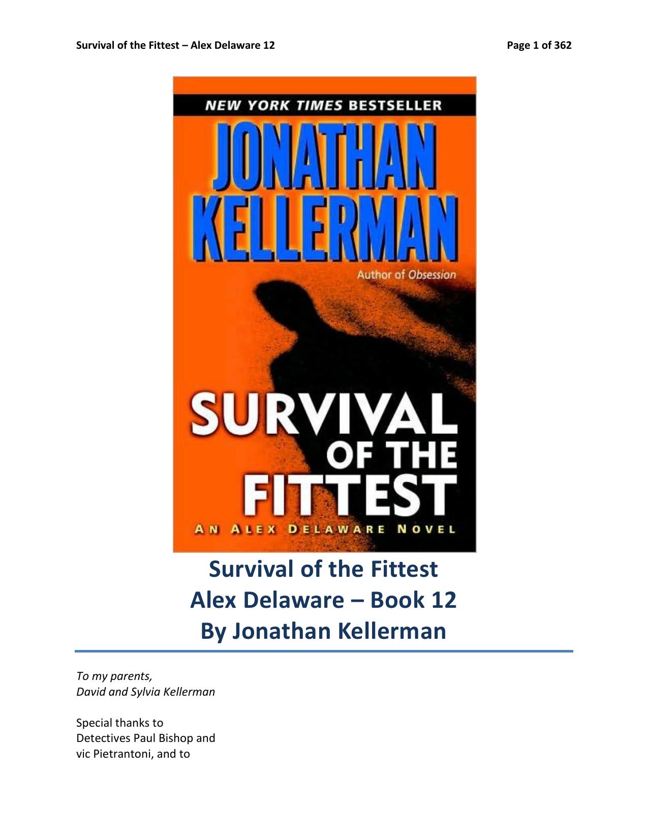 Survival of the Fittest by Jonathan Kellerman