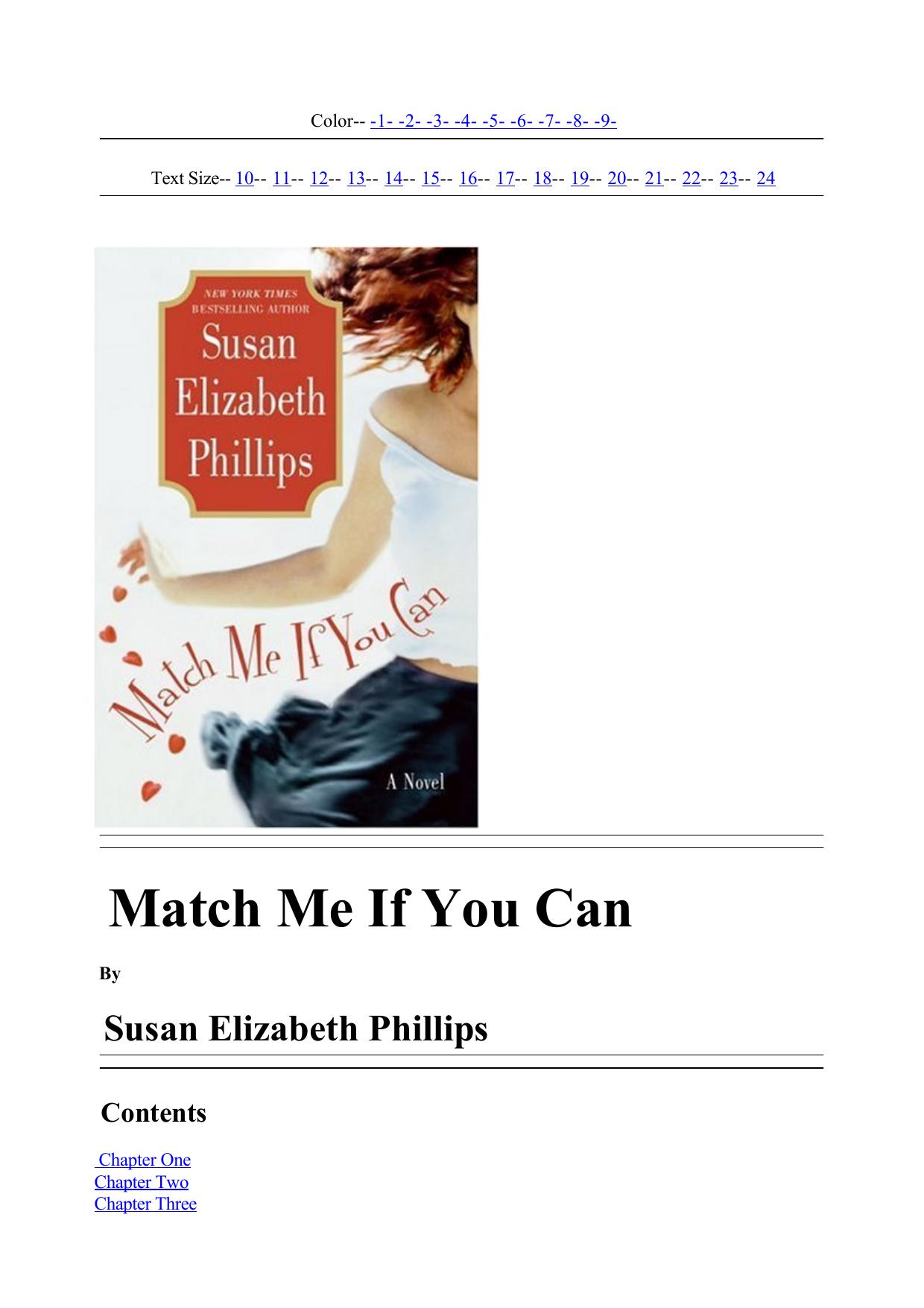 Susan Elizabeth Phillips - Chicago Stars Bonner Brothers 06 by Match Me If You Can
