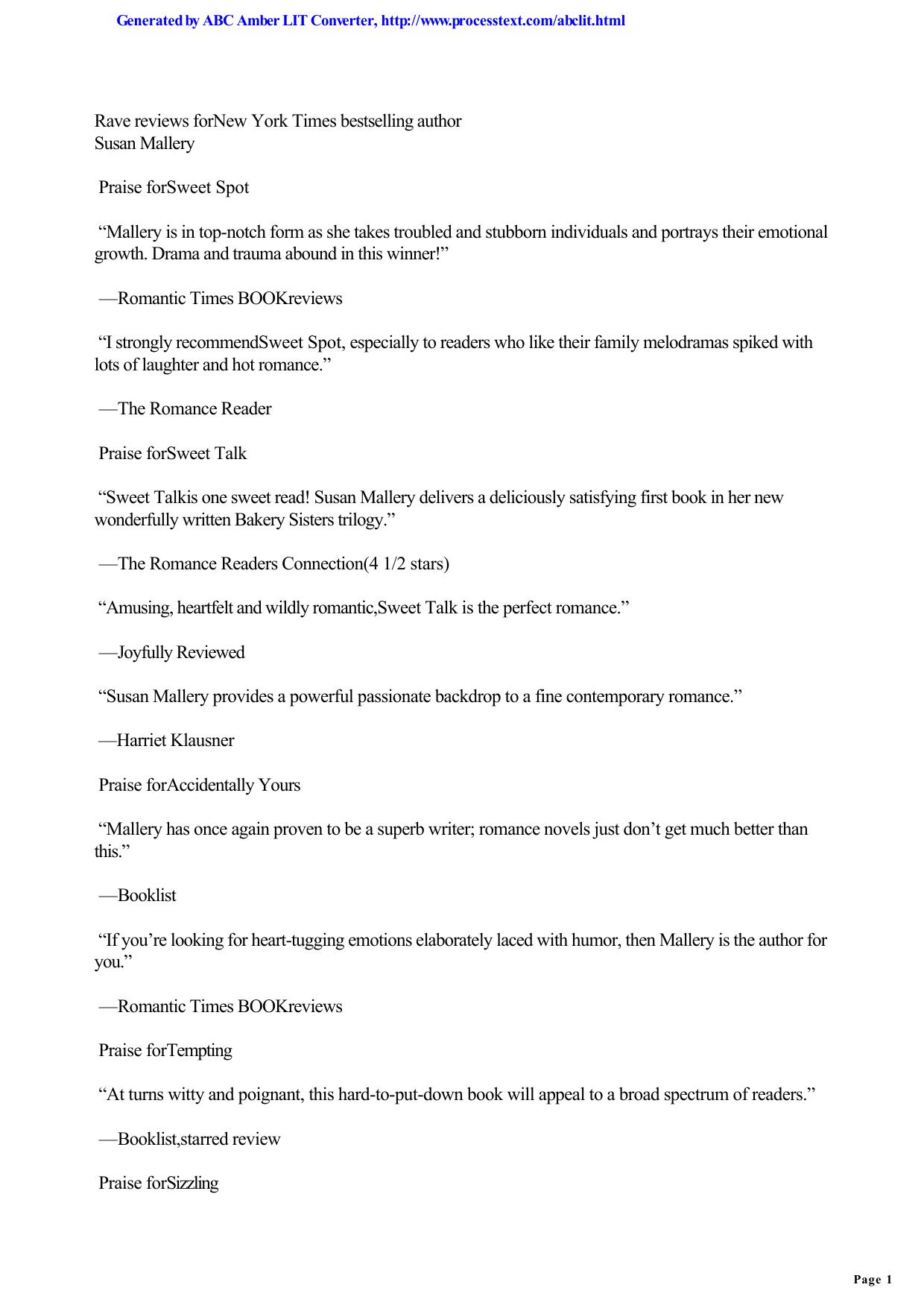 Susan Mallery - Lone Star Sisters 02 by Lip Service