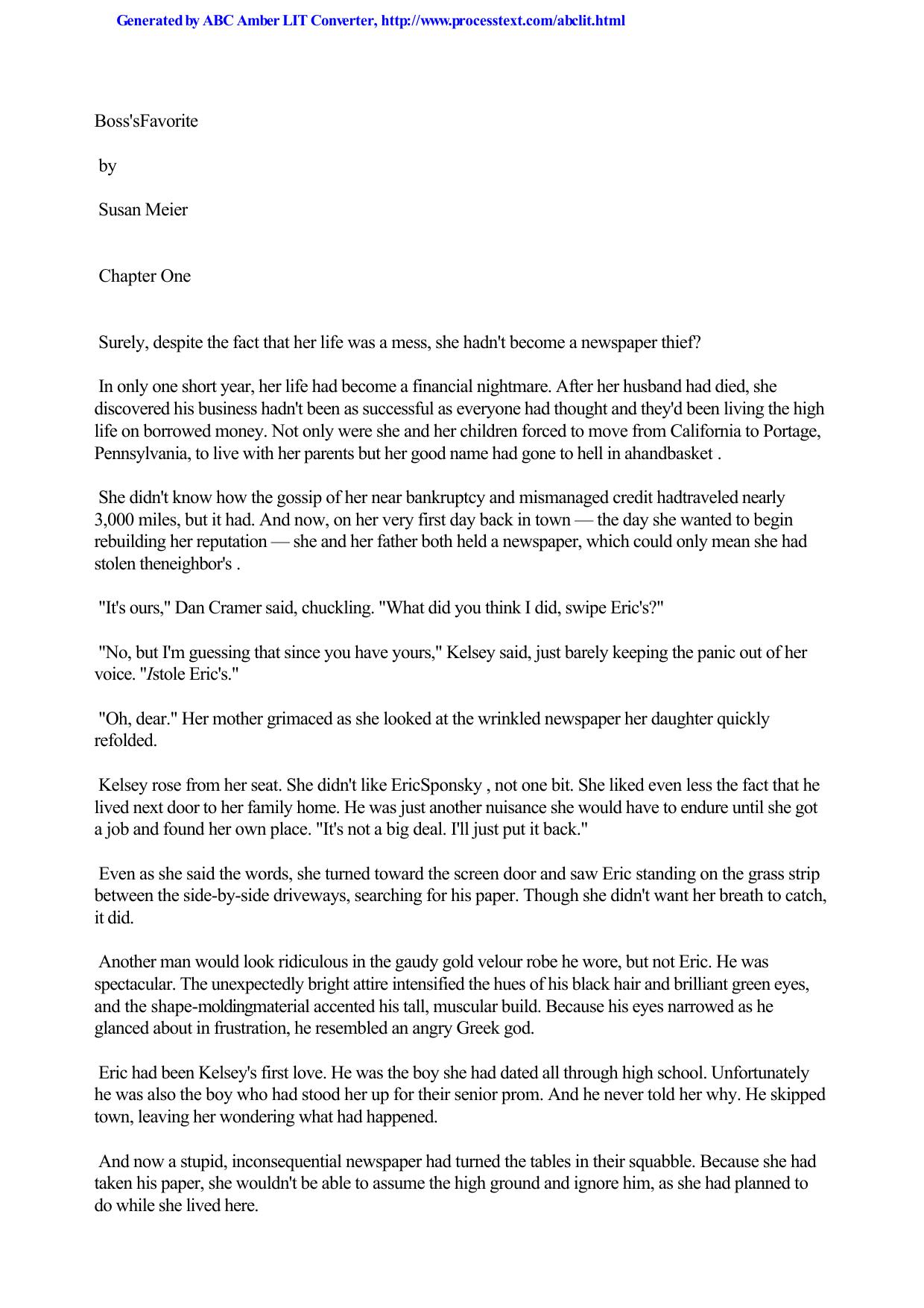 Susan Meier by Boss's Favorite