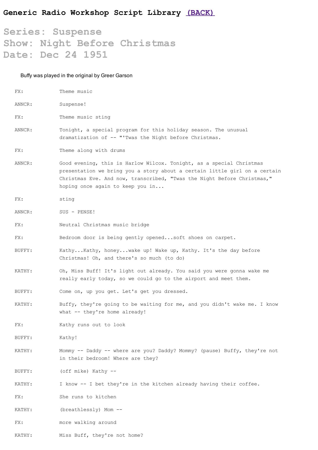 Suspense 51-12-24 (453) 'Twas The Night Before Christmas by Unknown