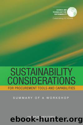 Sustainability Considerations for Procurement Tools and Capabilities: Summary of a Workshop by Dominic A. Brose