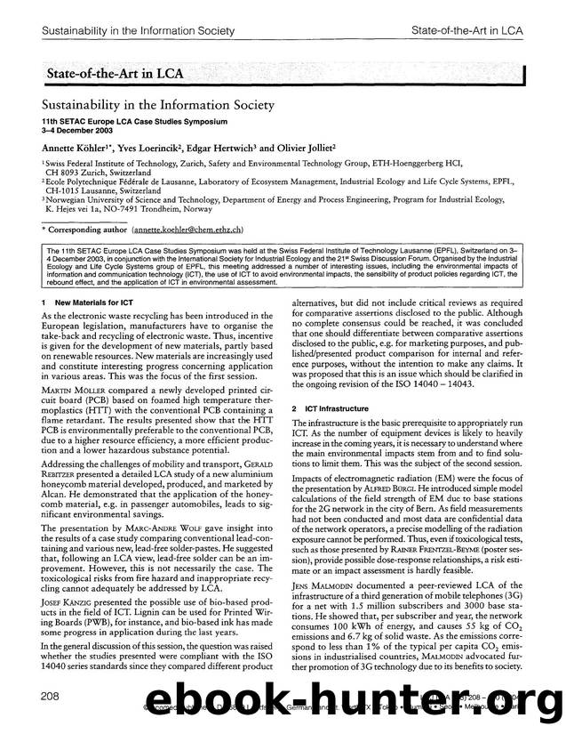 Sustainability in the information society by Unknown
