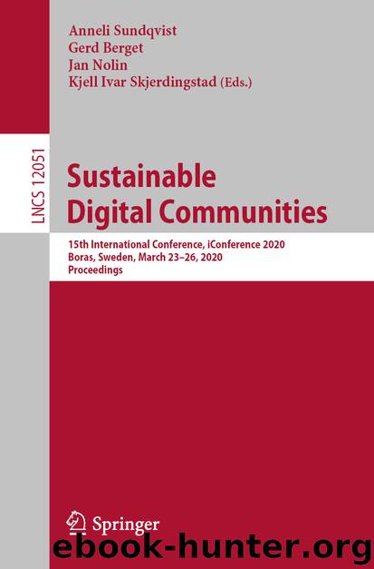 Sustainable Digital Communities by Anneli Sundqvist & Gerd Berget & Jan Nolin & Kjell Ivar Skjerdingstad