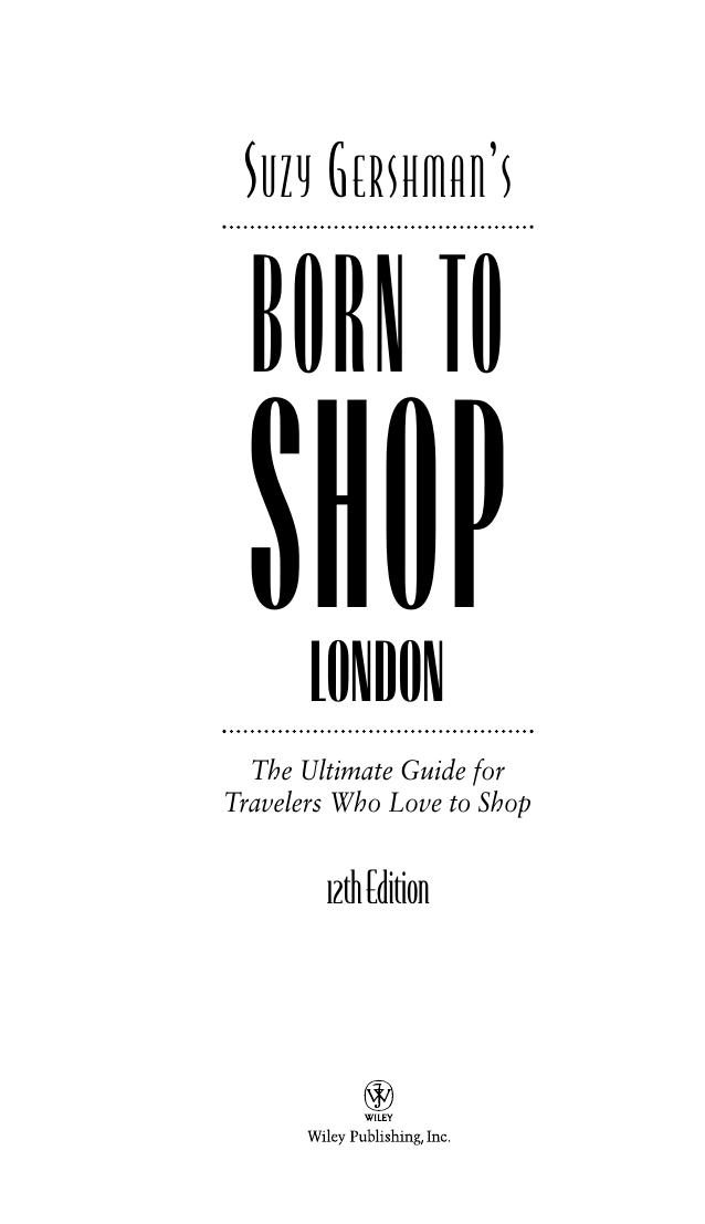 Suzy Gershman's Born to Shop London (Born To Shop) by Suzy Gershman