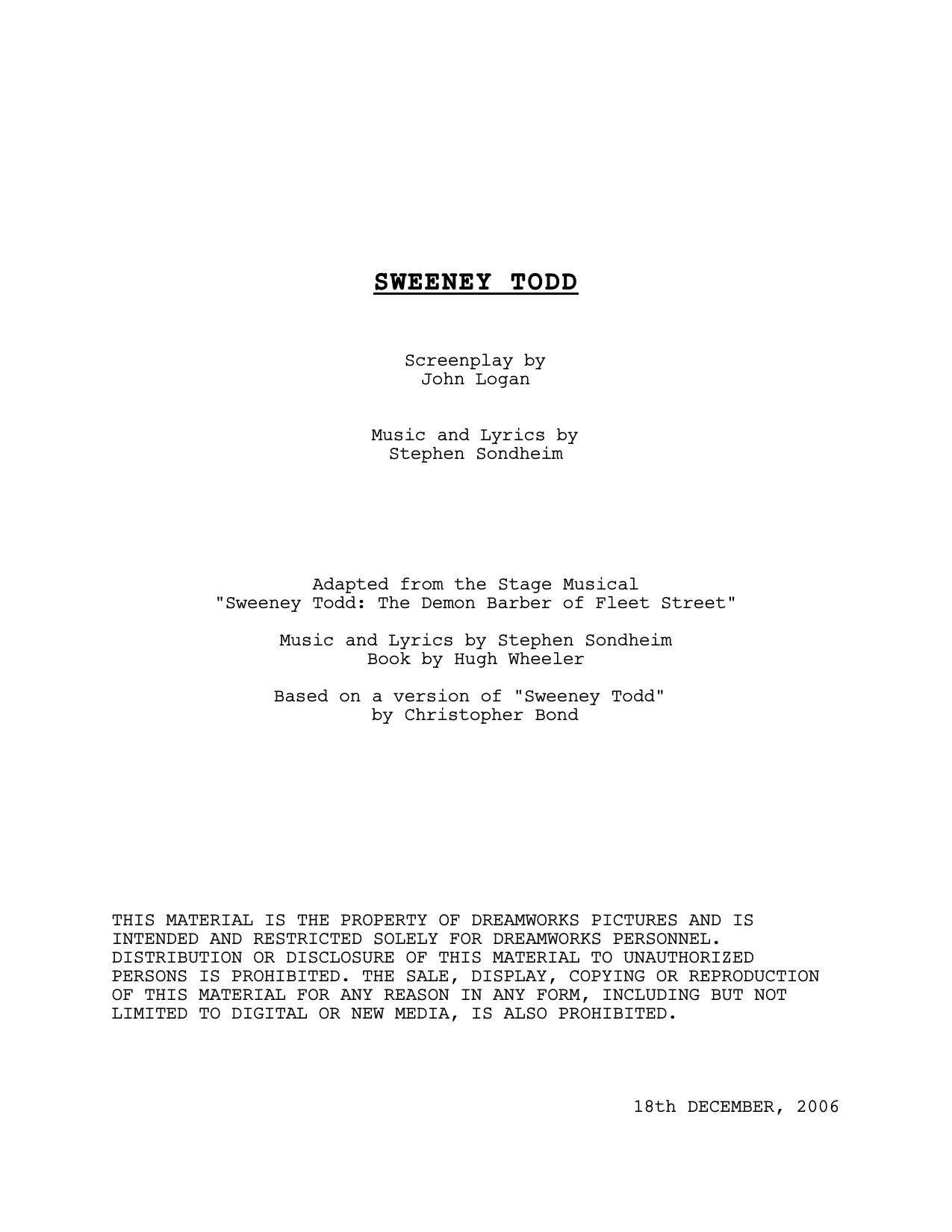 Sweeney Fourth Revision -- NO STARS12.18.06.fdr Title Page by Unknown