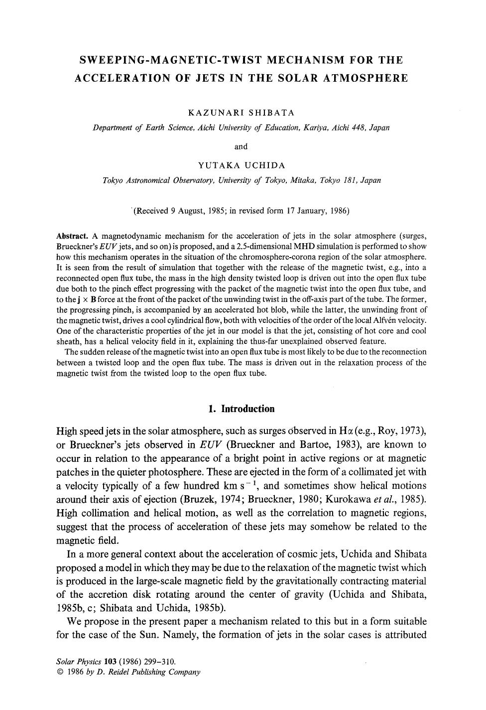 Sweeping-magnetic-twist mechanism for the acceleration of jets in the solar atmosphere by Unknown