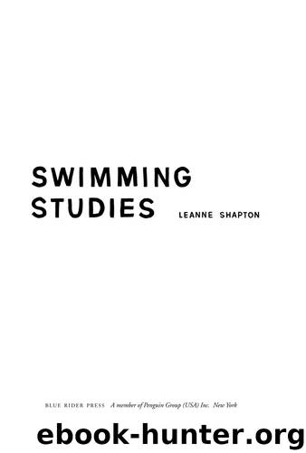 Swimming Studies by Leanne Shapton
