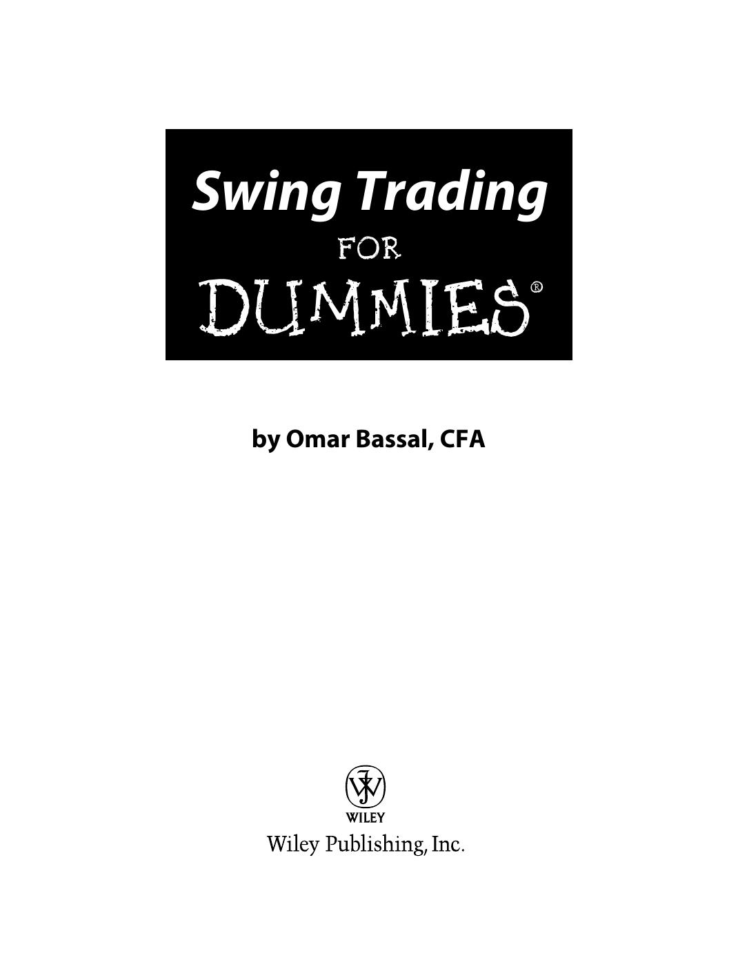 Swing Trading for DUMmIES by Unknown