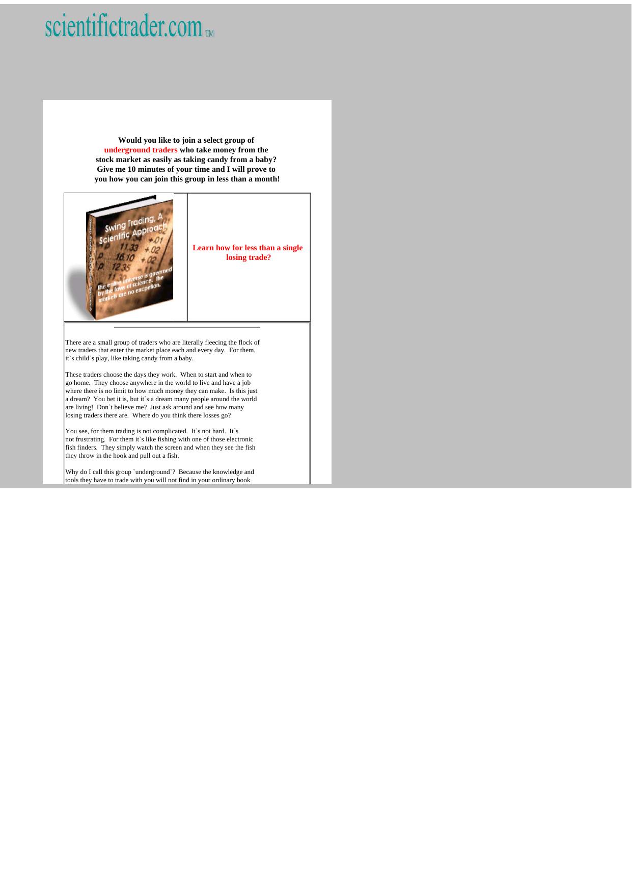 Swing Trading, A Scientific Approach. by Best of Kuszter's Collection