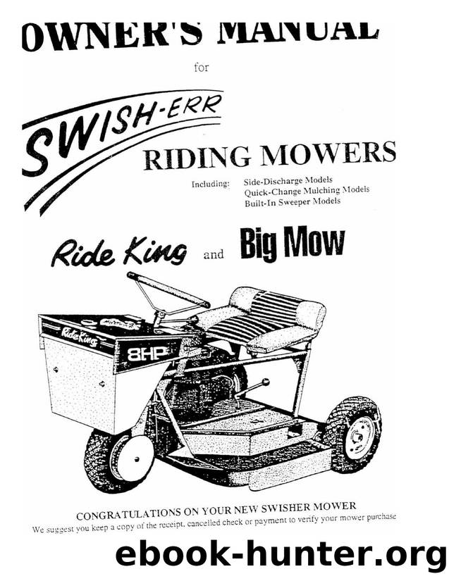 Swisher A-32 and A-32B Ride King & Big Mow by ALL