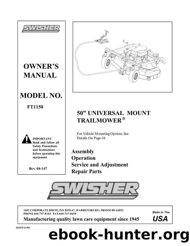Swisher FT-50 Front Mount and Trailmower (04-147) by Unknown