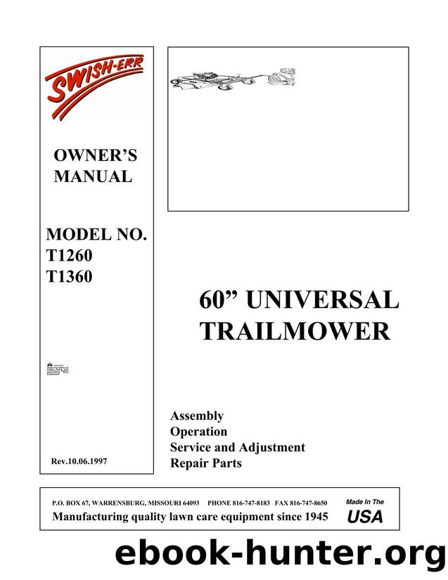 Swisher T-60 Finish Cut Trailmower (01-01-97) by Unknown