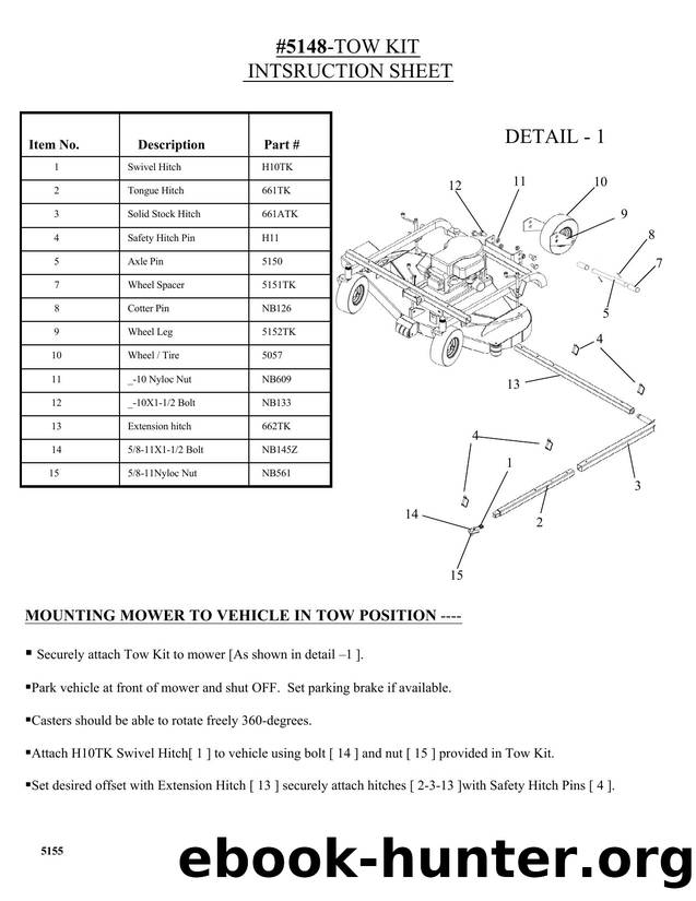 Swisher Tow Kit for Swisher FT-50 (2004) by Unknown