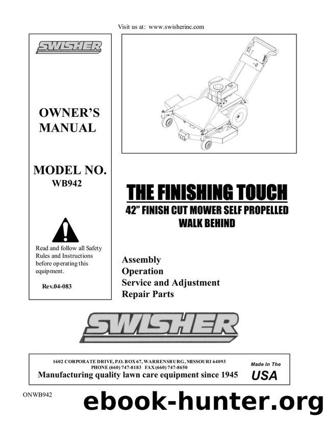 Swisher Walk Behind Finishing Touch Finish Cut (04-083) by Unknown