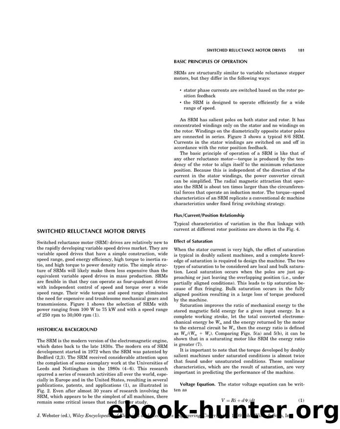 Switched Reluctance Motor Drives". In: Wiley Encyclopedia of Electrical and Electronics Engineering by Unknown