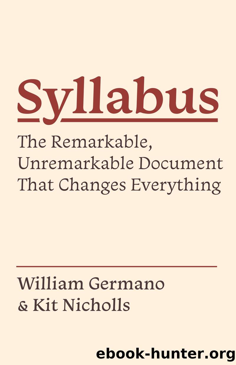 Syllabus by William Germano