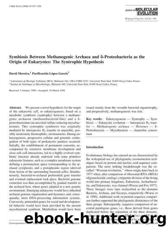 Symbiosis Between Methanogenic Archaea and &delta;-Proteobacteria as the Origin of Eukaryotes: The Syntrophic Hypothesis by Moreira D. et al
