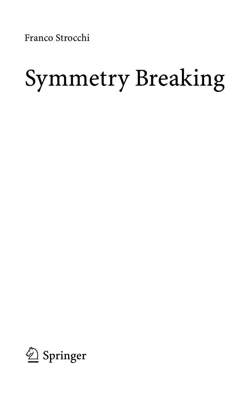 Symmetry breaking by Franco Strocchi (auth.)