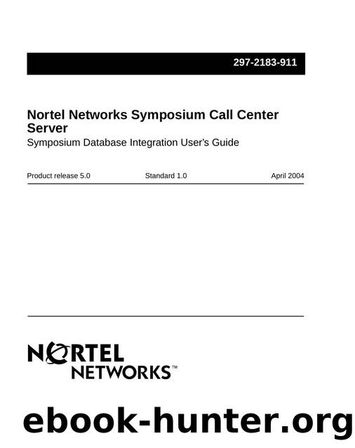Symposium Database Integration User's Guide by Administrator