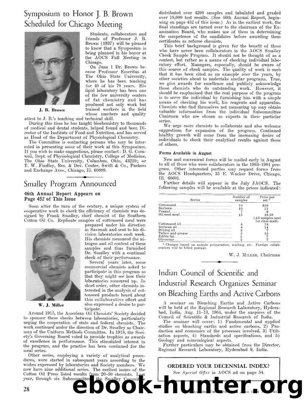 Symposium to Honor J. B. Brown scheduled for chicago meeting by Unknown