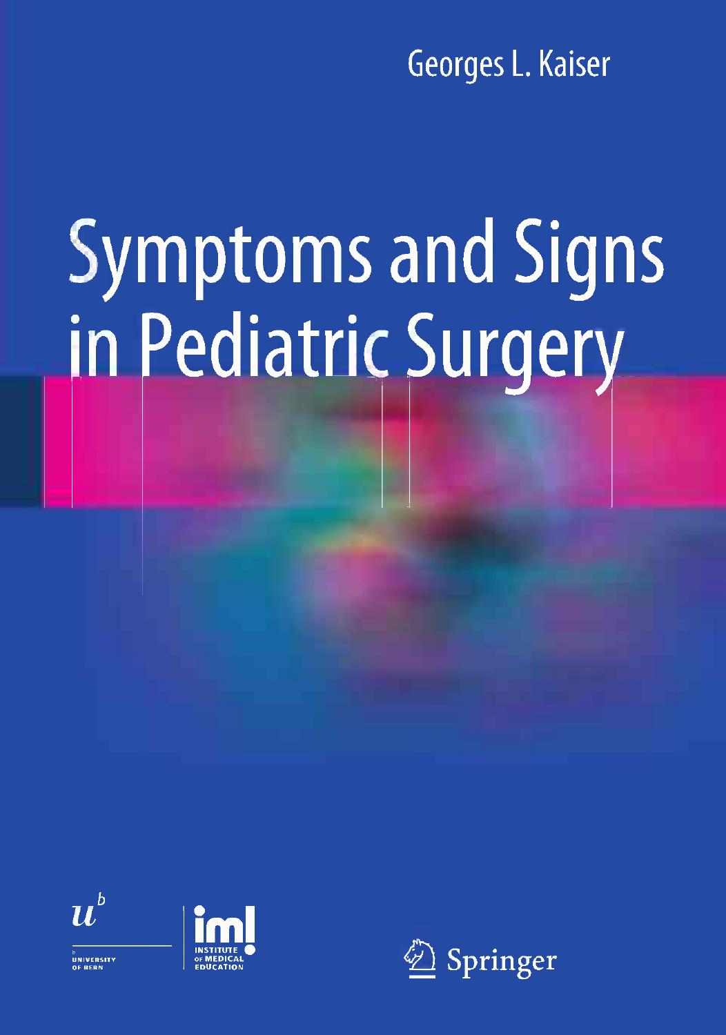 Symptoms and Signs in Pediatric Surgery by Georges L. Kaiser (auth.)