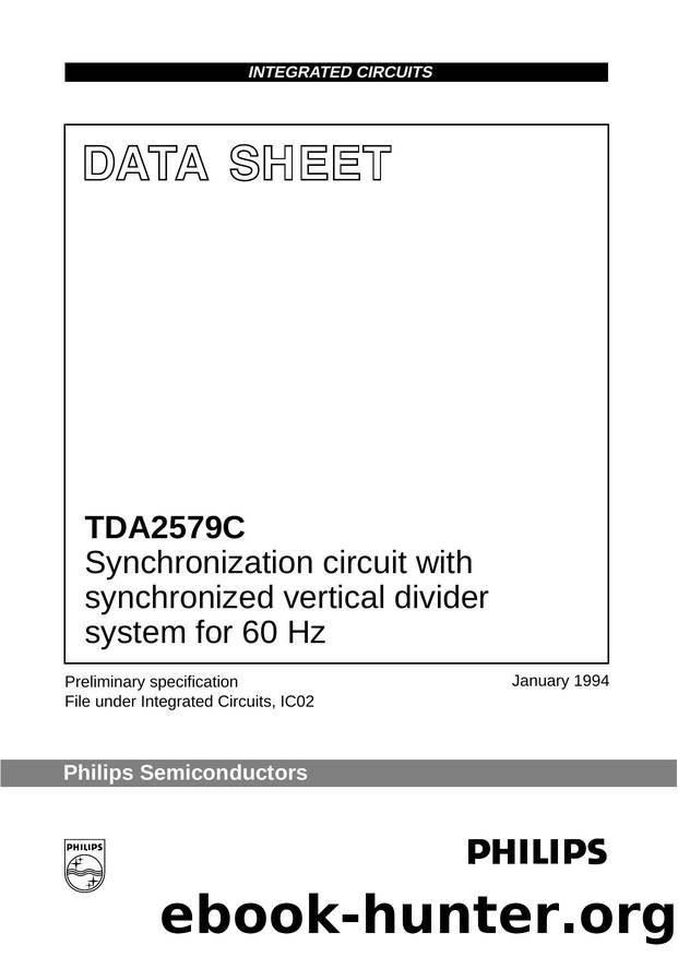 Synchronization circuit with synchronized vertical divider system for 60 Hz by Philips Semiconductors