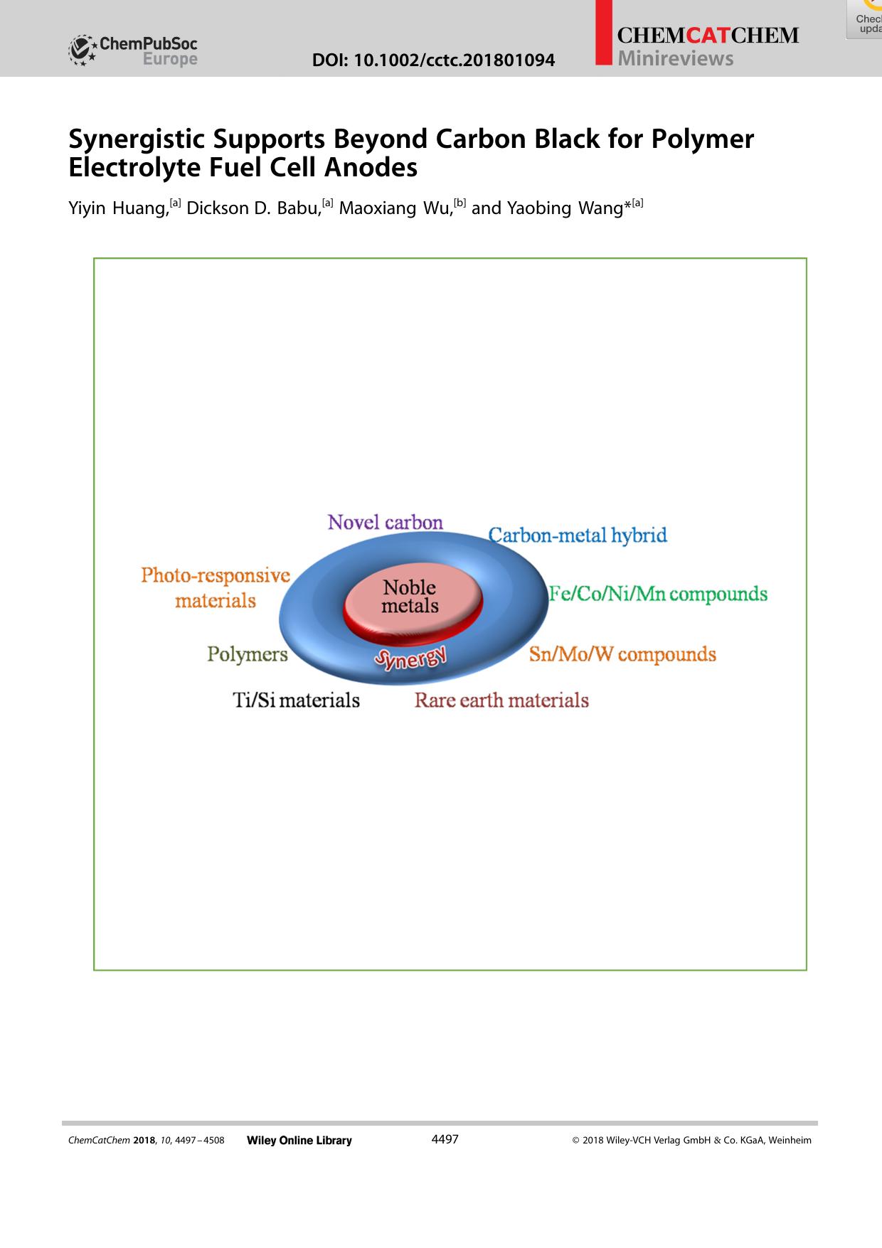 Synergistic Supports Beyond Carbon Black for Polymer Electrolyte Fuel Cell Anodes by Unknown