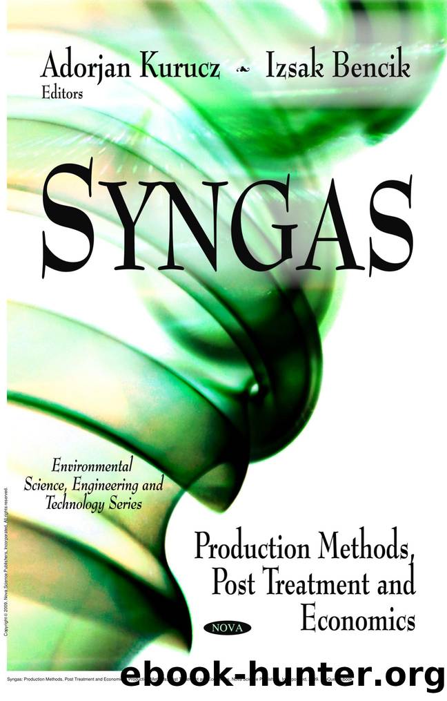 Syngas: Production Methods, Post Treatment and Economics : Production Methods, Post Treatment and Economics by Adorjan Kurucz; Izsak Bencik